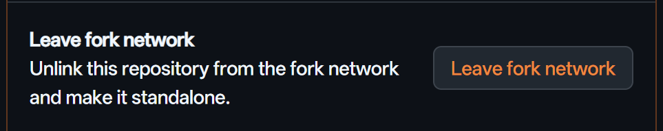 Leave fork network